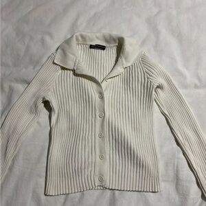 Brandy Cream Ribbed Cardigan